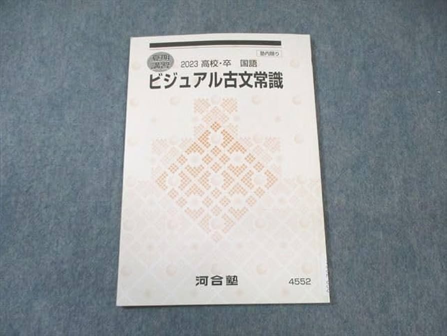 Amazon.co.jp: WJ02-030 河合塾 ビジュアル古文常識 2023 夏期